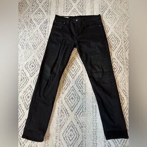 Levi’s 512 slim taper black jeans, 32x32